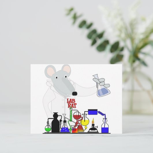 CARTE POSTALE CHIMIE LAB RAT (Debout devant)