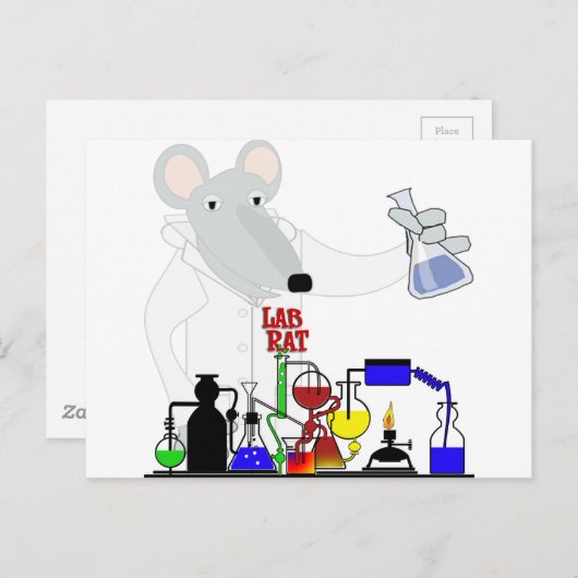 CARTE POSTALE CHIMIE LAB RAT (Devant / Derrière)