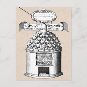 Carte Postale Chimie médiévale pour créer une médecine herbacée