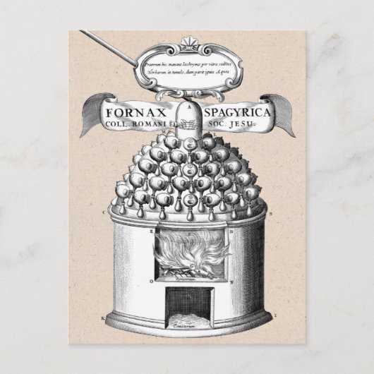 Carte Postale Chimie médiévale pour créer une médecine herbacée (Devant)