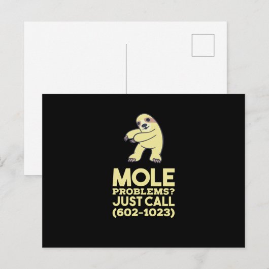 Carte Postale Chimie - Problèmes de mole (Devant / Derrière)