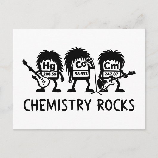 Carte Postale Chimie Rocks Science Rock Band (Devant)
