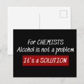 Carte Postale Chimistes Alcool Solution Chimie Plaisanterie (Devant / Derrière)