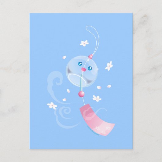 Carte Postale Chimme éolien à furine mignonne (Devant)