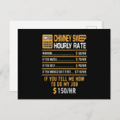 Carte Postale Chimney Balayage Horaire Travail (Devant / Derrière)