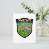 Carte Postale Chimney Rock State Park North Carolina Badge (Debout devant)