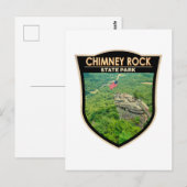 Carte Postale Chimney Rock State Park North Carolina Badge (Devant / Derrière)