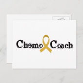 Carte Postale Chimo Coach - Cancer de l'Enfance Ruban Or (Devant / Derrière)