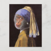 Carte Postale Chimp Avec L'Oreille De Perle (Devant)