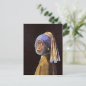 Carte Postale Chimp Avec L'Oreille De Perle (Debout devant)