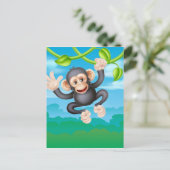 Carte Postale Chimp de dessin (Debout devant)