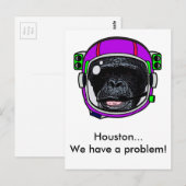 Carte Postale Chimpanzé de l'espace (Devant / Derrière)