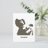 Carte Postale Chimpanzé de l'espace de pochoir (Debout devant)