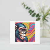 Carte Postale Chimpanzé fou mignon (Debout devant)