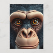 Carte Postale Chimpanzé fou mignon (Devant)