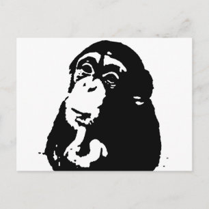 Carte Postale Chimpanzé Pop Art Thinking
