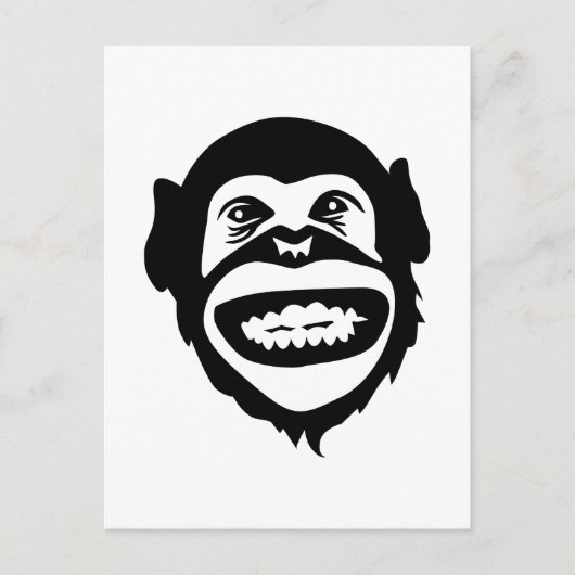 Carte Postale Chimpanzé singe sourire (Devant)