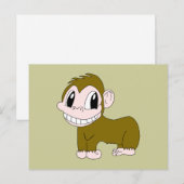 Carte postale Chimpanzé souriant (Devant / Derrière)