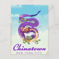 Chinatown affiche vintage de la ville de New York