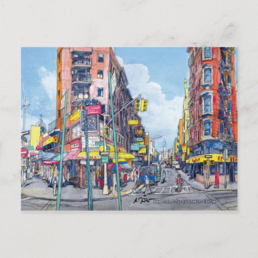 Carte Postale Chinatown Eldrige Street vue, New York City (Devant)