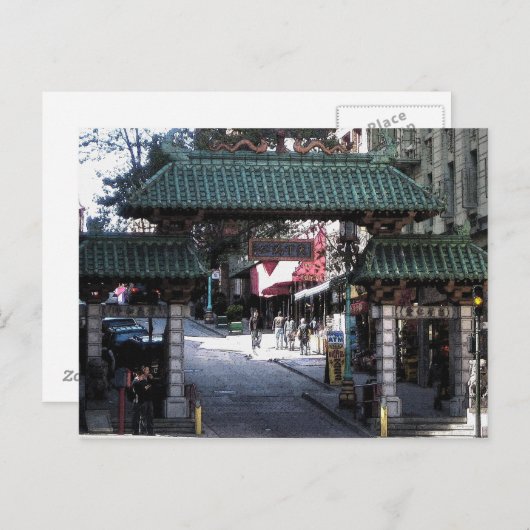 Carte postale Chinatown Gate (Devant / Derrière)