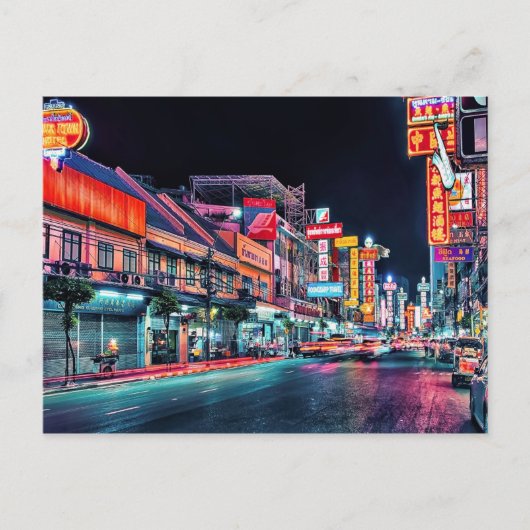 Carte Postale Chinatown la nuit (Devant)
