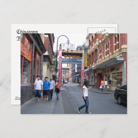 Carte Postale Chinatown - Melbourne, Australie (Devant / Derrière)