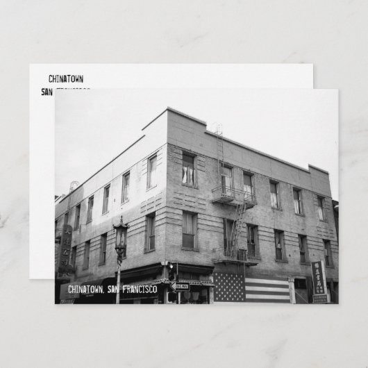Carte Postale Chinatown, San Francisco (Devant / Derrière)