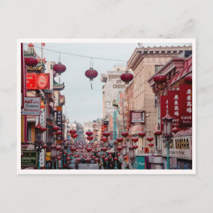 Carte Postale Chinatown San Francisco Lanternes Rouges Rue Photo