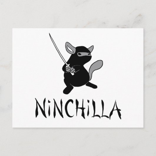 Carte postale Chinchilla Ninja (Devant)