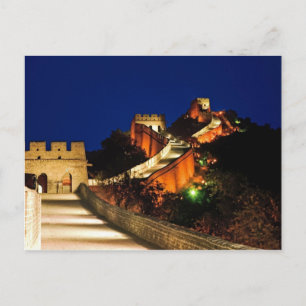 Carte Postale Chine, Badaling, Grande Muraille, vue de