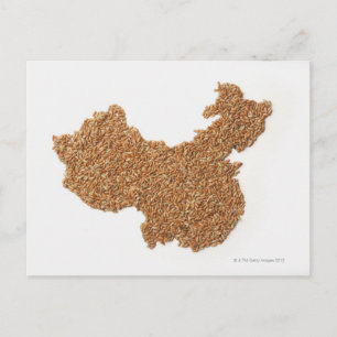 Carte Postale Chine continentale à base de riz glacé