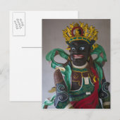 Carte Postale CHINE, province du Yunnan, Kunming. Temple de Bamb (Devant / Derrière)