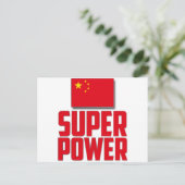 Carte Postale Chine - Super puissance (Debout devant)