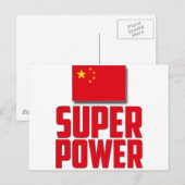Carte Postale Chine - Super puissance (Devant / Derrière)