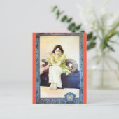 Carte Postale Chine vintage Cigarette et Retro modèle de beauté (Debout devant)
