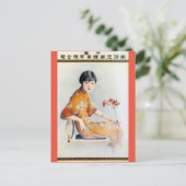 Carte Postale Chine vintage publicité beauté orchidée (Debout devant)
