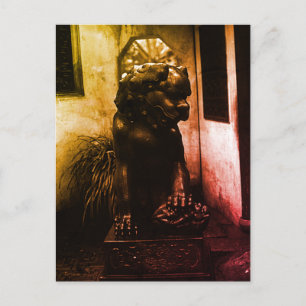 Carte Postale Chine vintage statue de jardin de Shanghai Yuyuan