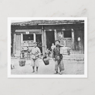 Carte Postale Chinese Hawkers, c.1870 (b/w photo)