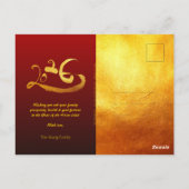 Carte Postale Chinese New Year Horse Disco style with Texts HPc (Dos)