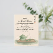 Carte Postale Chinese New Year Tea Ceremony Art Greeting (Debout devant)