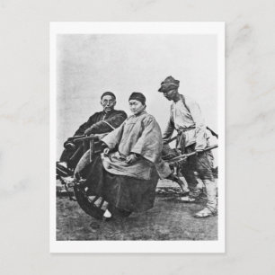 Carte Postale Chinese rickshaw, c.1870 (b/w photo)