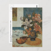 Carte Postale Chinois Peonies et Mandoline par Paul Gauguin (Devant / Derrière)