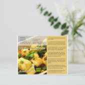 Carte postale chinoise de la recette de poisson cu (Debout devant)