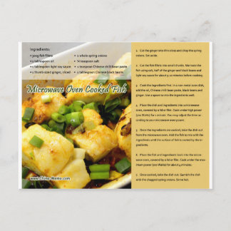 Carte postale chinoise de la recette de poisson cu