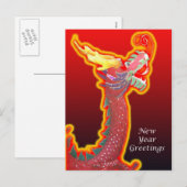 Carte postale chinoise Dragon (Devant / Derrière)