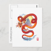 Carte postale chinoise Dragon (Devant / Derrière)