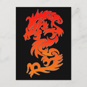 Carte postale chinoise Dragon Fire