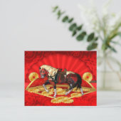 Carte Postale Chinoise Du Nouvel An, Année Du Chev (Debout devant)