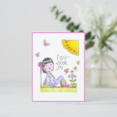 Carte postale chinoise fille (Debout devant)